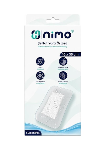Nimo Şeffaf Yara Örtüsü 10x35 Cm 5li