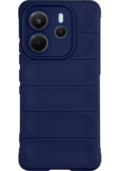 Xiaomi Redmi Note 14 4g Kılıf Optimum Lens Çerçeveli Silikon Kapak Lacivert