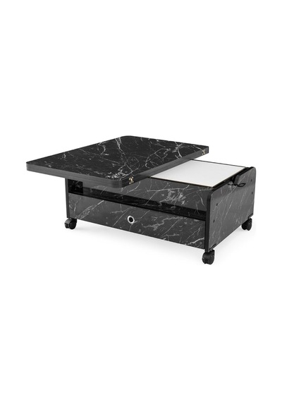 Zerenland 61 Tekerlekli Akıllı Sehpa, Sihirli Sehpa, 6 Boyutlu Sehpa 90x60cm Siyah Mermer Zerenland 61 Tekerlekli Akıllı Sehpa, Sihirli Sehpa, 6 Boyutlu Sehpa 90x60cm Siyah Mermer