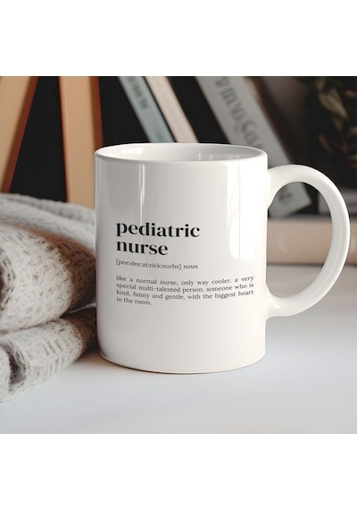 Pediatri Hemşiresi Kahve Kupa, Kahve Kupa, Hediye Pediatri Hemşire, Gag İngilizce Kupa Çok Renkli