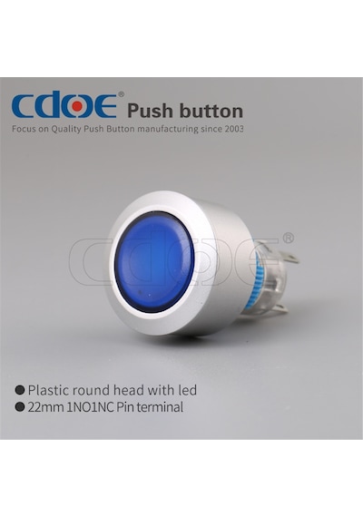 22Mm Kırmızı Sinyal Lambası (Ledli) 10V-30V 2P