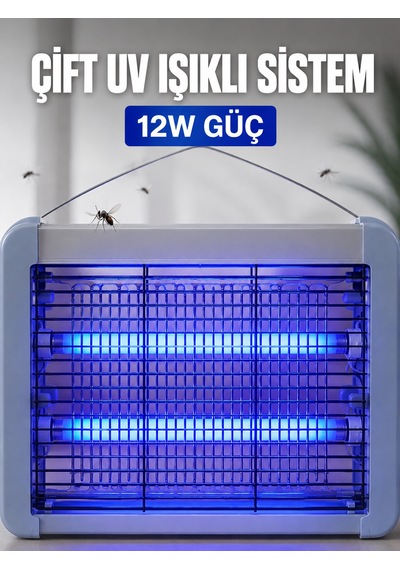 Elektrikli Sinek Ve Sivrisinek Öldürücü 12w Çift Uv Işıklı Böcek Lambası - Lisinya