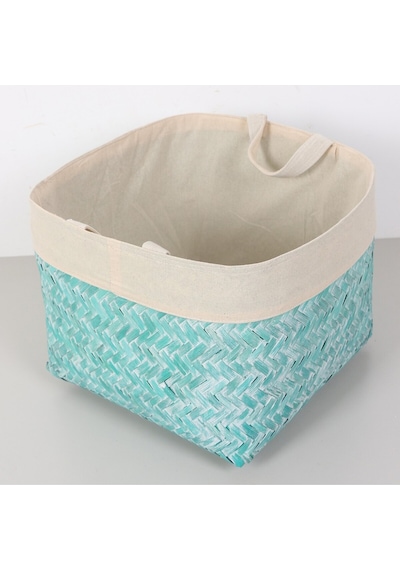 Humi 42x42x33 Cm Doğal Bambu Xl Sepet Mavi