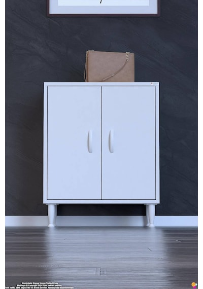 Bulut Ayakkabılık - Kapaklı 3 Raf 4 Bölmeli Dar Alanlar İçin Çok Amaçlı Dolap 65 Cm Beyaz Bulut Ayakkabılık - Kapaklı 3 Raf 4 Bölmeli Dar Alanlar İçin Çok Amaçlı Dolap 65 Cm Beyaz