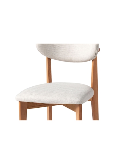 Boho İskandinav Natural Ahşap Masa Sandalye Takımı 90x90 Ceviz