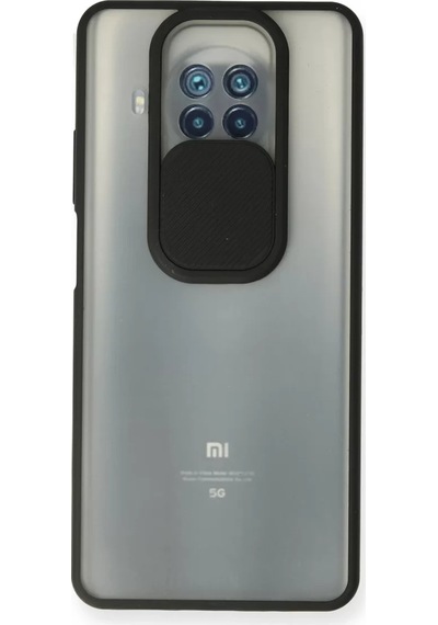 Newface Xiaomi Mi 10t Lite Kılıf Palm Buzlu Kamera Sürgülü Silikon - Siyah