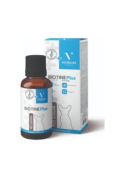 Plus +b Köpekler İçin Tüy Dökülmesi Engelleyici, Çinko Vitamin İçerikli Biotine Tüy Sağlığı Damlası 100 Ml