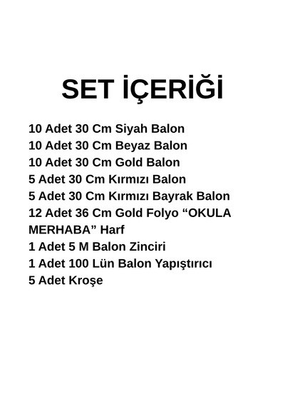 İlköğretim Haftası Konulu Okula Merhaba Gold Folyo Harfler Beyaz Kırmızı Siyah Gold Balonlar Okul Sınıf Pano Süsleme