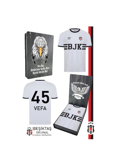 Beşiktaş Orijinal Lisanslı Nostalji Beyaz Bjk Kişiye Özel Çocuk Forma Hediyelik Ahşap Kutululu Beyaz - Sarı Beşiktaş Orijinal Lisanslı Nostalji Beyaz Bjk Kişiye Özel Çocuk Forma Hediyelik Ahşap Kutululu Beyaz - Sarı