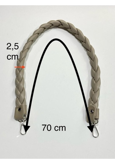 Karantuhafiye Çanta Sapı / Saç Örgü Tekli Çanta Sapı /70 Cm Kapiçino Kapiçino Çok Renkli