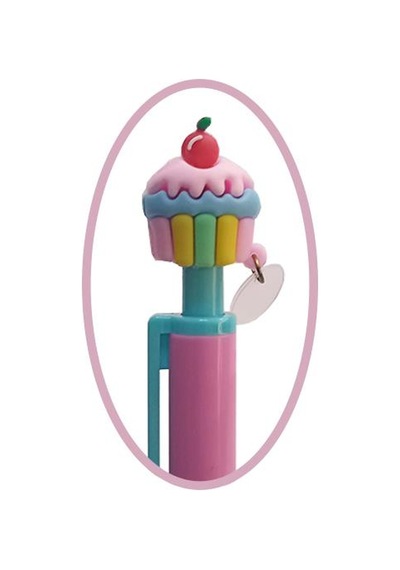Cupcake Versatil Kalem Pembe 1 Adet Pasta Kapkek Figürlü 0,7 Uçlu Kalem Hediye Kalem Sevimli Kalem