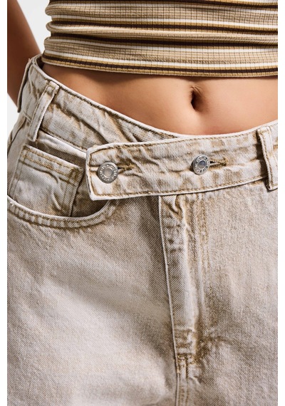 Itsbasic Kadın Taş Renk 4s6-76 Mega Baggy Fit Kemer Detaylı Bol Kesim Denim Jean Taş Rengi Itsbasic Kadın Taş Renk 4s6-76 Mega Baggy Fit Kemer Detaylı Bol Kesim Denim Jean Taş Rengi