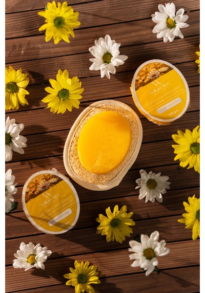 Volkan Ates Natural & Beauty Papatya Yağlı Süngerli Doğal Sabun 150 Gr