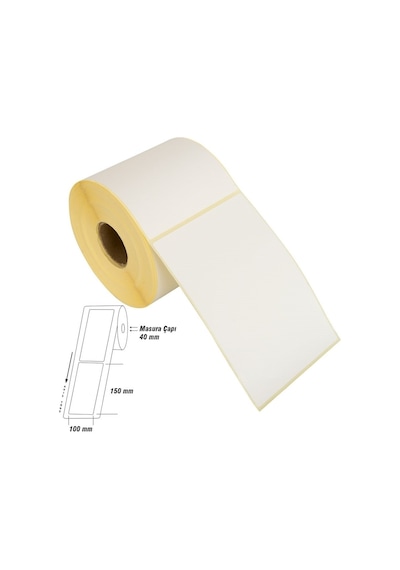 Ofis Turka Kuşe Ekstra Geniş Barkod Etiketi 150x100mm 500 Li Rulo 1 Rulo