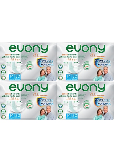 Evony Premium Hasta Bezi Yetişkin Bel Bantlı M-orta 120 Adet M