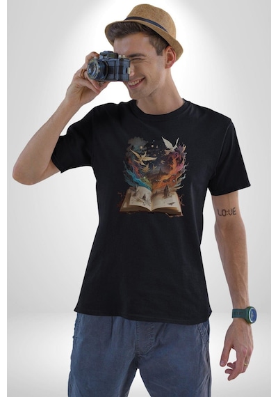 Hikaye Roman Kitabı Gerçekleşti Unisex Unisex Siyah Organik Baskılı T-shirt Penye Yüksek Kalite Siyah Hikaye Roman Kitabı Gerçekleşti Unisex Unisex Siyah Organik Baskılı T-shirt Penye Yüksek Kalite Siyah