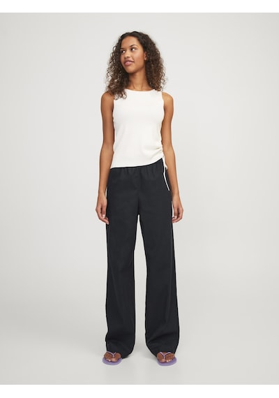 Jack & Jones Kadin Keten Pantolon - Poppy - 12253952 Siyah