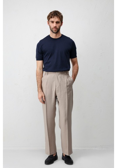 Antioch Comfort Slim Triko T-shirt Lacivert