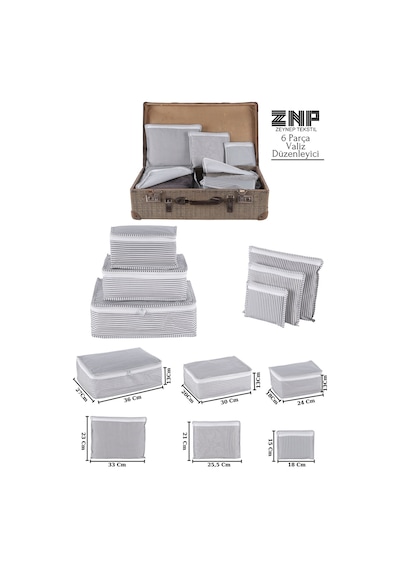 Travel Valiz Düzenleyici Set 6 Parça Bavul İçi Organizer