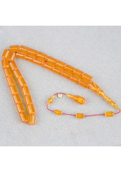 Ateş Kehribar Eski Oyun Zar Obje Patinli Kapsül Kesim 8.5x12.5mm Tesbih