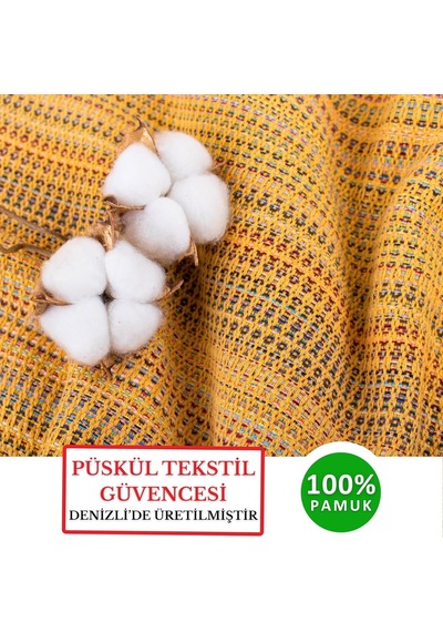 Püskül Boho Çift Kişilik Yatak Örtüsü Ve Pike /%100 Pamuklu İnce Hafif Yazlık Battaniye &amp Dekoratif Koltuk Çok Renkli
