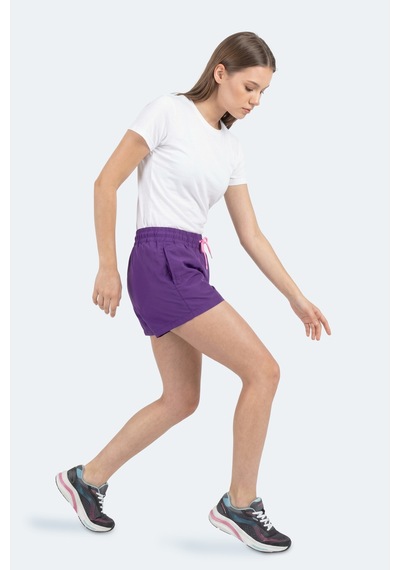 Slazenger Knoxıs Kadın Cepli Deniz Şortu Mor Şort