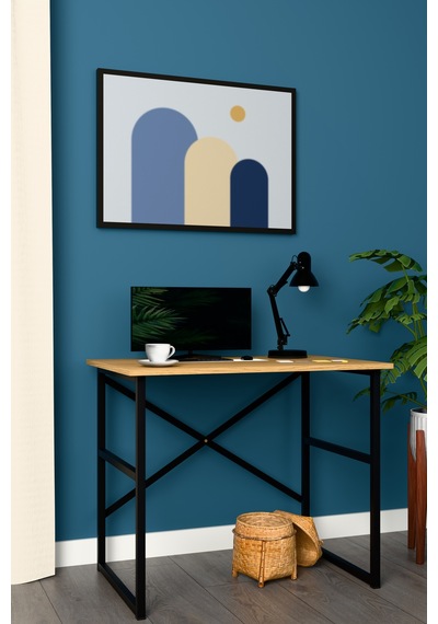 Modern Metal Ders Çalışma Masası %100 Mdf Bilgisayar Masası Metalçm02 Karına