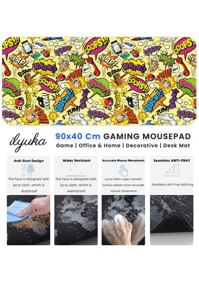 İlyuka Mousepad 90x40cm Büyük Boy Xxl Mp529040 Funny Figures