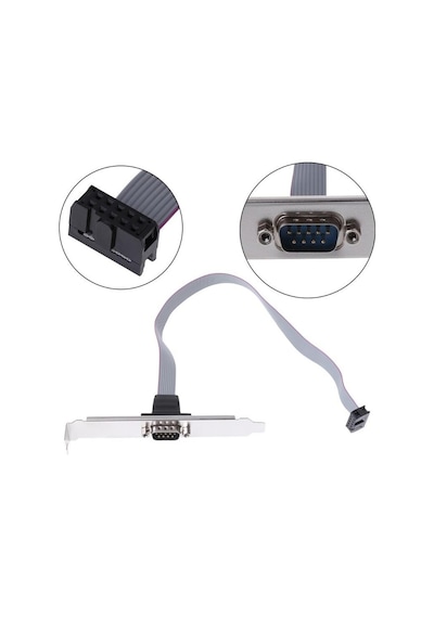 RS232 Serial Com Port DB 9 To 10 Pin PCI Anakart Braket Kablosu