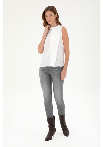U.S. Polo Assn. Kadın Krem Kolsuz Bluz 50293821-VR071