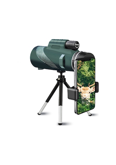 80x100 Hd Zoom Tek Göz Monoküler Teleskop Taşınabilir Dürbün Yeşil