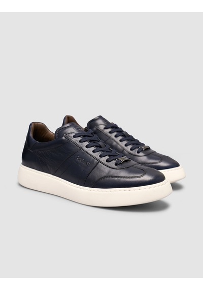 Cabani %100 Deri Bağıcıklı Lacivert Erkek Sneaker Lacivert