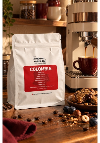 Kolombiya Huila Filtre Ve Espresso Kahve 200 Gr %100 Arabica Yıkanmış - Espresso Makinesi İçin Öğütülmüş