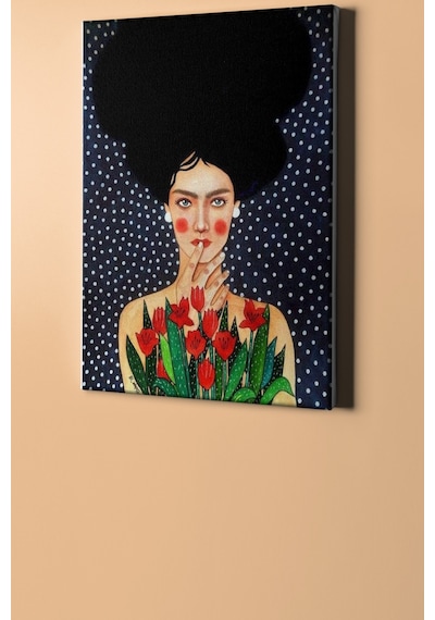 Webstyle Sayılarla Boyama Seti Kasnaklı Çiçek Toplayan Kadın 40 X 50 Cm