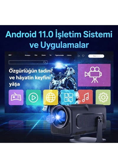 Hy320 Mini 4k Android Taşınabilir Akıllı Projeksiyon Cihazı