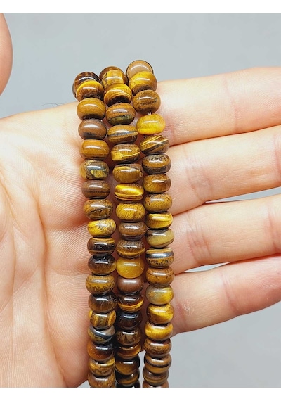Yasamtohumu Kaplangözü Taşı Rondela Kesim 5x8mm Dizi 54324 Çok REnkli Çok Renkli