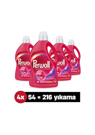 Perwoll Hassas Bakım Sıvı Çamaşır Deterjanı Renkli Yenileme 4 x 2970 ML  200 Yıkama