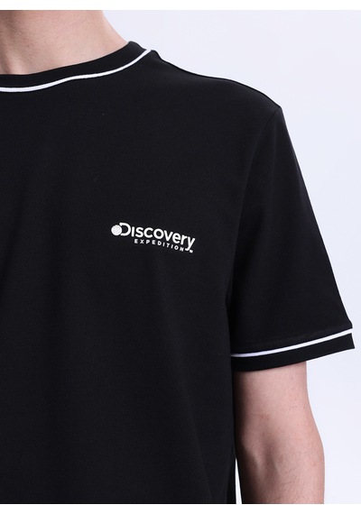 Discovery Expedition Siyah Pamuk Karışımlı T-shirt D6sm-tst3746
