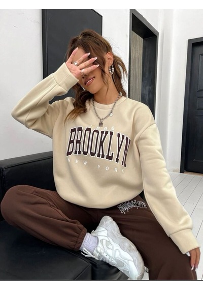 Hırsch Kadın Brooklyn Baskılı Eşofman Takımı Bejkahve