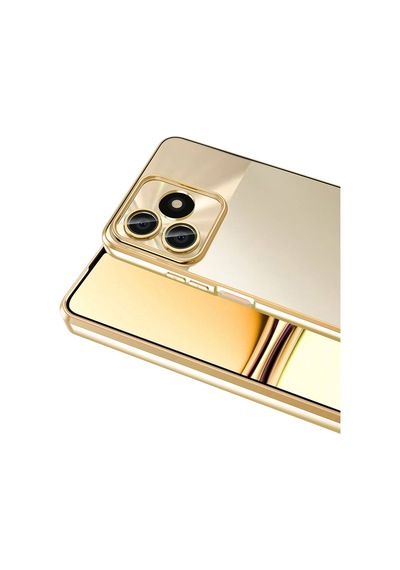 Realme C53 Kılıf Kamera Lens Korumalı Logo Gösteren İnce Hafif Pazarplus Gümüş