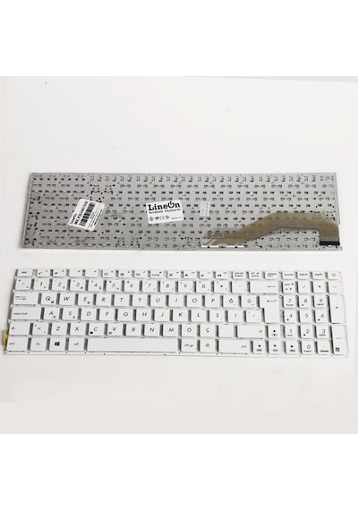 Asus Uyumlu X540Ya . X540L. X540S Beyaz Türkçe Klavye