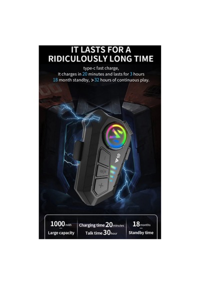 Y10 Kask Kulaklık Bluetooth Motosiklet Kulaklık 5,3 Bluetooth Intercom Motorsiklet Kulaklık - 100