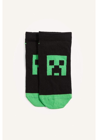 Defacto Minecraft Lisanslı 3lü Pamuklu Patik Karma Çorap Erkek Çocuk H6951a8nskr1 Çok Renkli-kr1