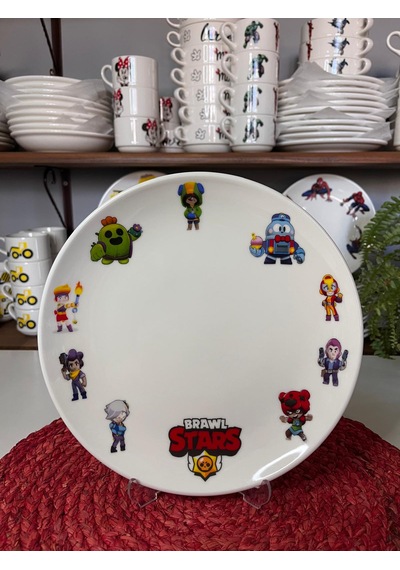 6 Parça Brawl Stars Model Çocuk Bebek Yemek Takımı Beslenme Seti Renkli