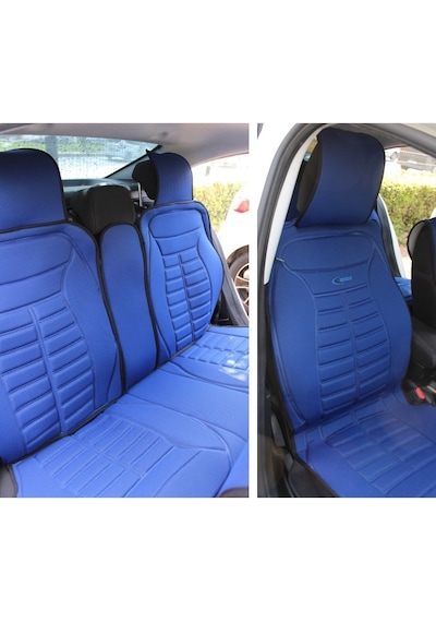 Geely Emgrand Uyumlu Lüx Oto Koltuk Minderi Ön Arka 5'li Set Mavi Fs