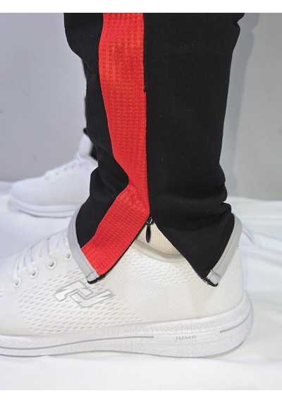 Jump Erkek Pamuklu 2 İplik Slim Fit Fermuarlı Paça Eşofman Altı Siyah