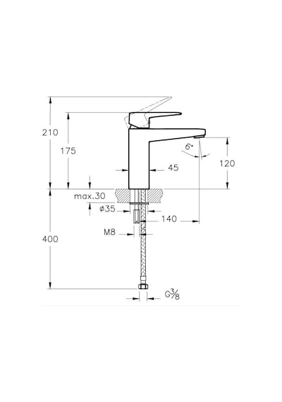 Artema Root Square A4273134 Yüksek Lavabo Bataryası, Fırçalı Nikel