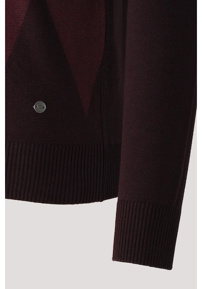 Erkek Triko Bordo Bisiklet Yaka Baklava Desenli Slim Fit Pamuklu Kazak Ncs Jeans 3727-haki Haki Erkek Triko Bordo Bisiklet Yaka Baklava Desenli Slim Fit Pamuklu Kazak Ncs Jeans 3727-haki Haki