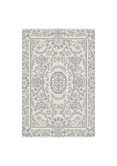Kartela Halı Veso Halı Kaymaz Taban Makinede Yıkanabilir Halı Açık Gri - 80 X 120 Cm