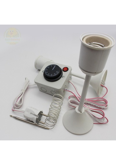 Termostat Kontrollü Düğmeli Yanan 1 Lamba Çıkışlı 1 Uzun Duyu Set